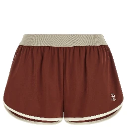 Bordeaux Polyamide Bermuda Shorts