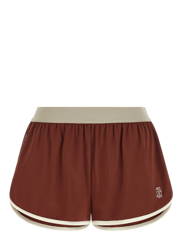 Bordeaux Polyamide Bermuda Shorts