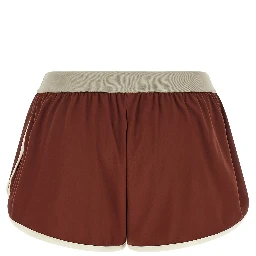 Bordeaux Polyamide Bermuda Shorts