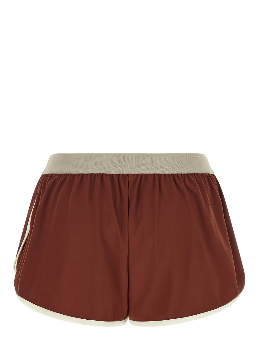 Bordeaux Polyamide Bermuda Shorts
