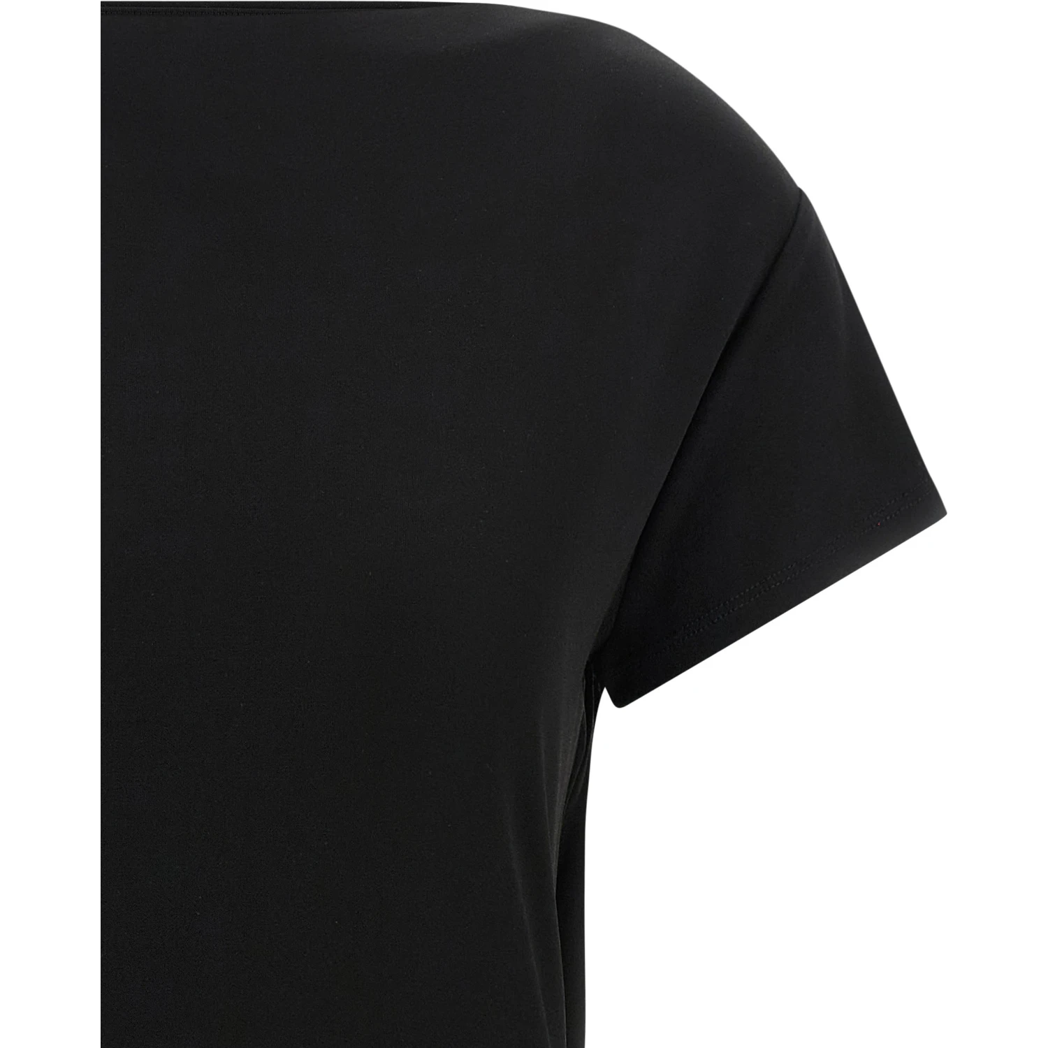 Black Viscose Short Dress