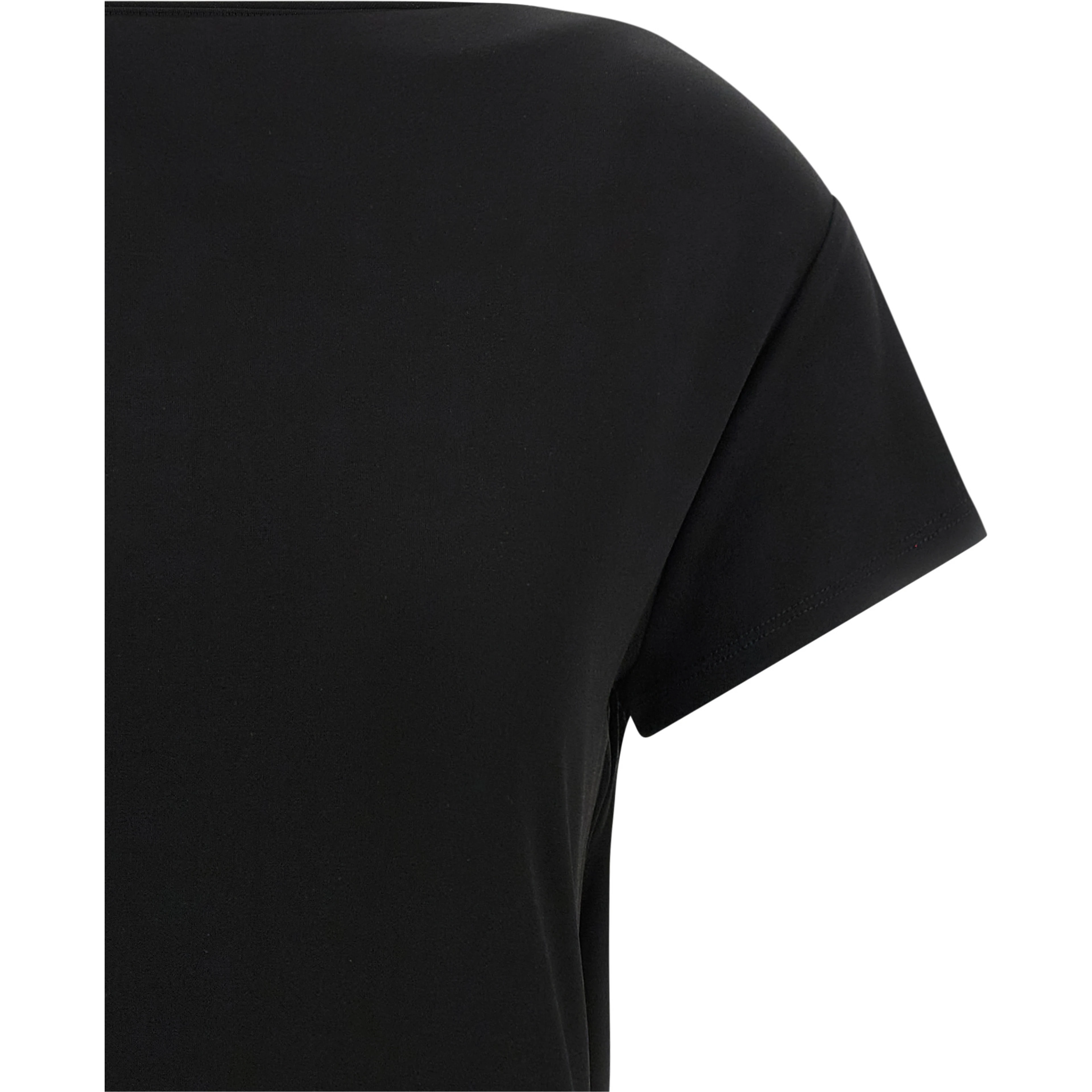 Black Viscose Short Dress