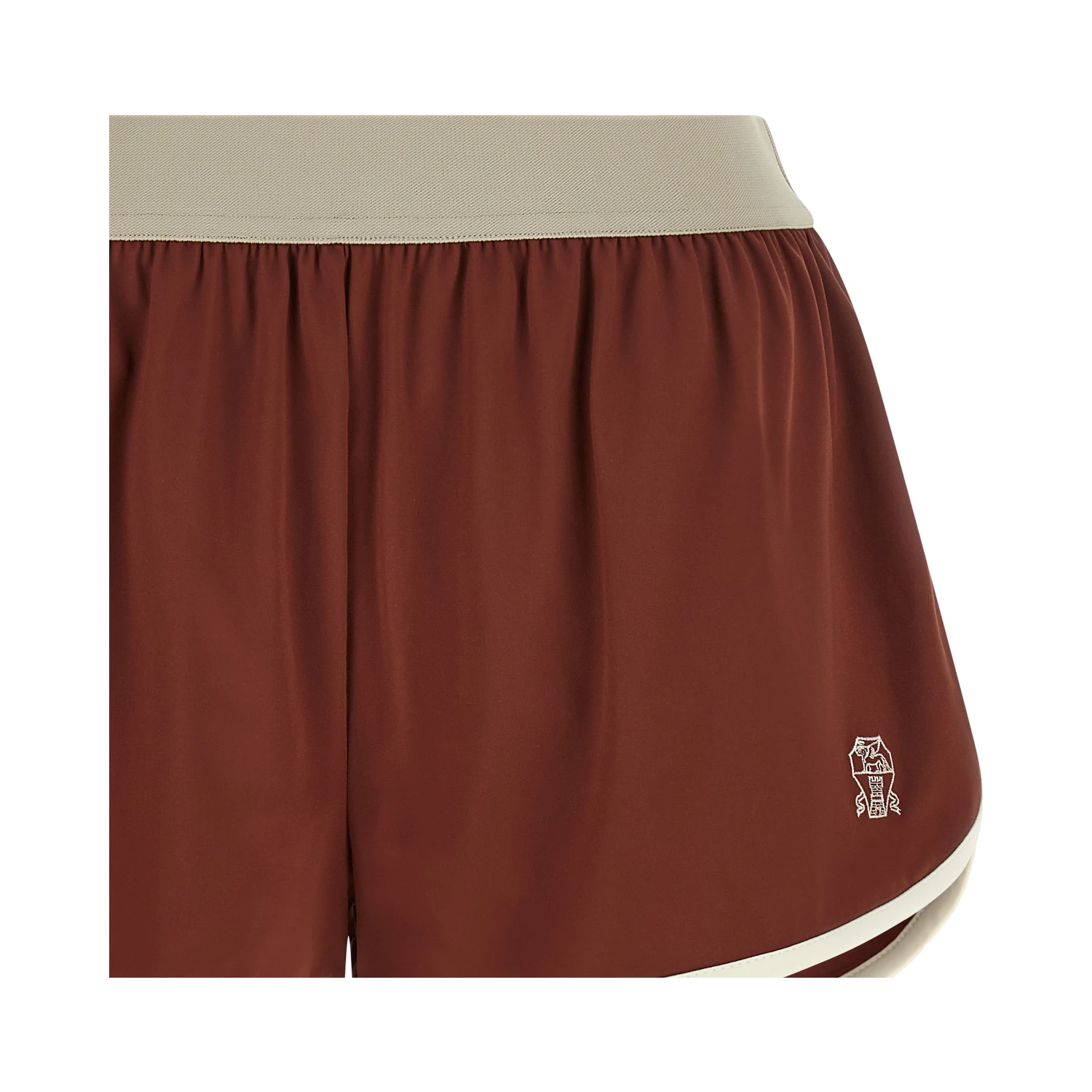 Bordeaux Polyamide Bermuda Shorts