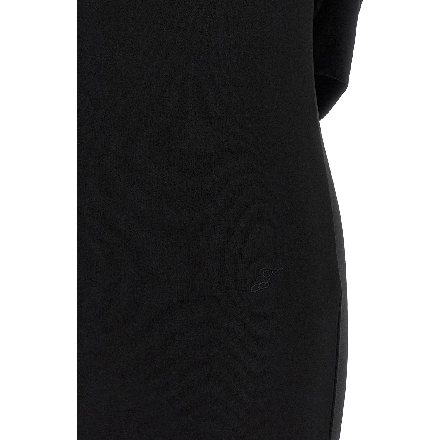 Black Viscose Short Dress