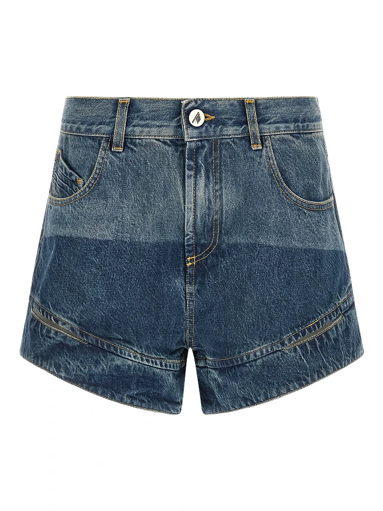 Blue Cotton Bermuda Shorts
