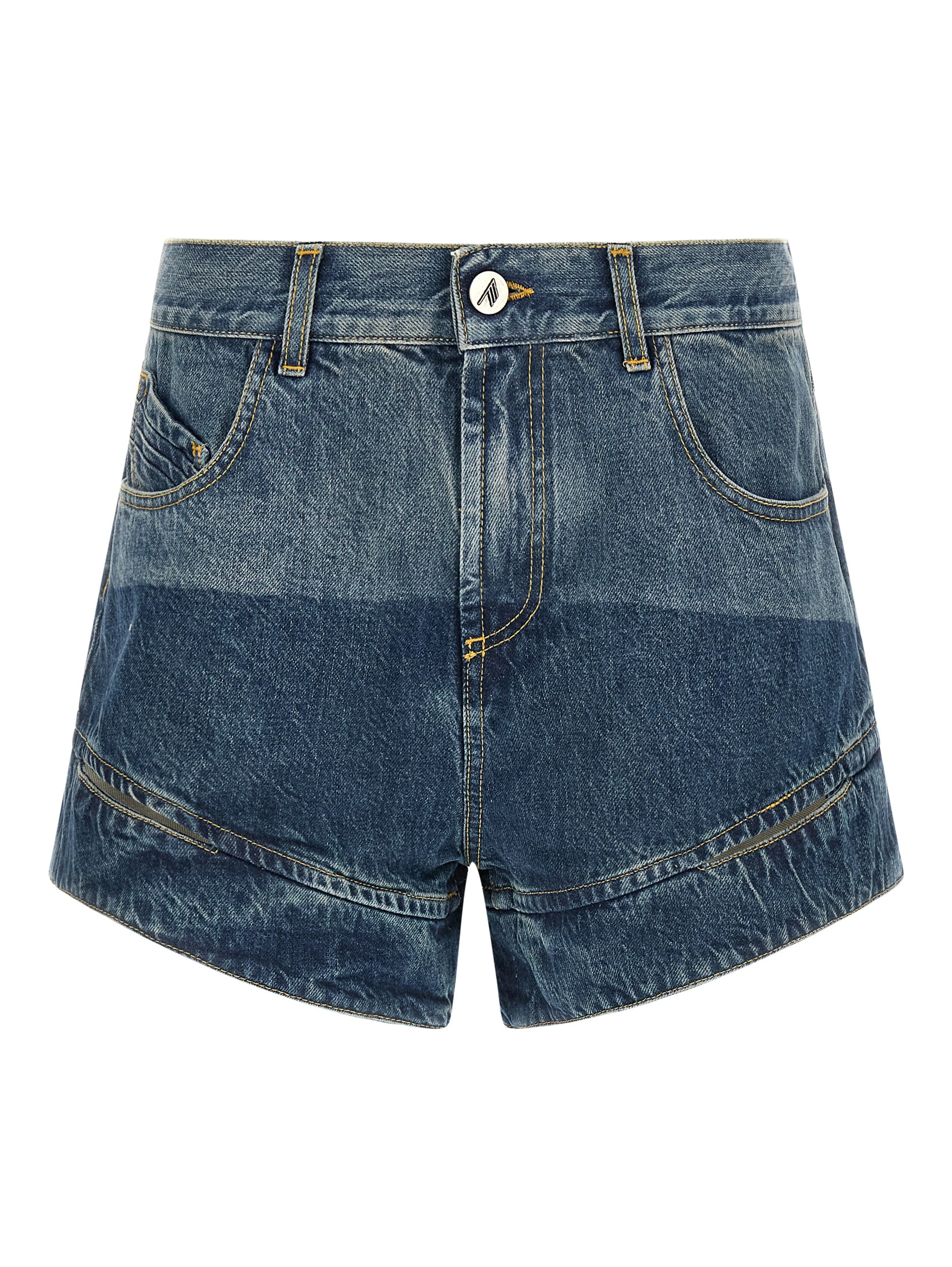 Blue Cotton Bermuda Shorts