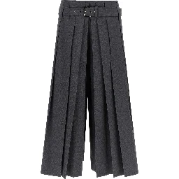 Gray Virgin Wool Bermuda Shorts