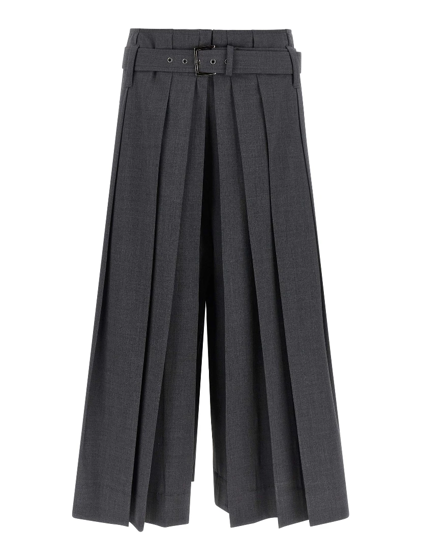 Gray Virgin Wool Bermuda Shorts