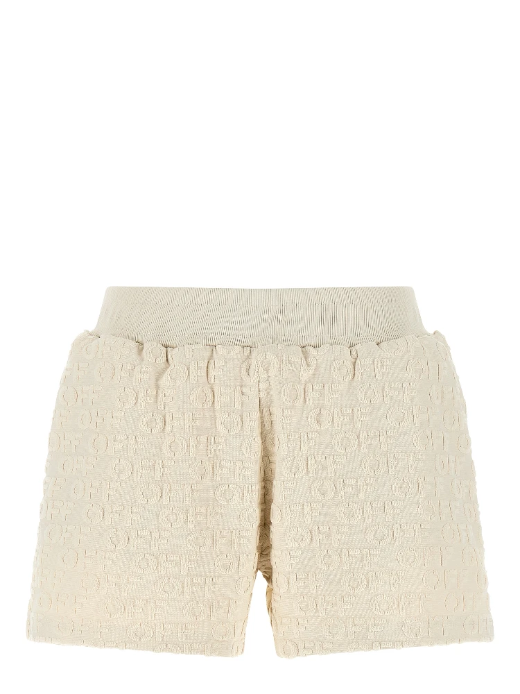 Beige Cotton Bermuda Shorts