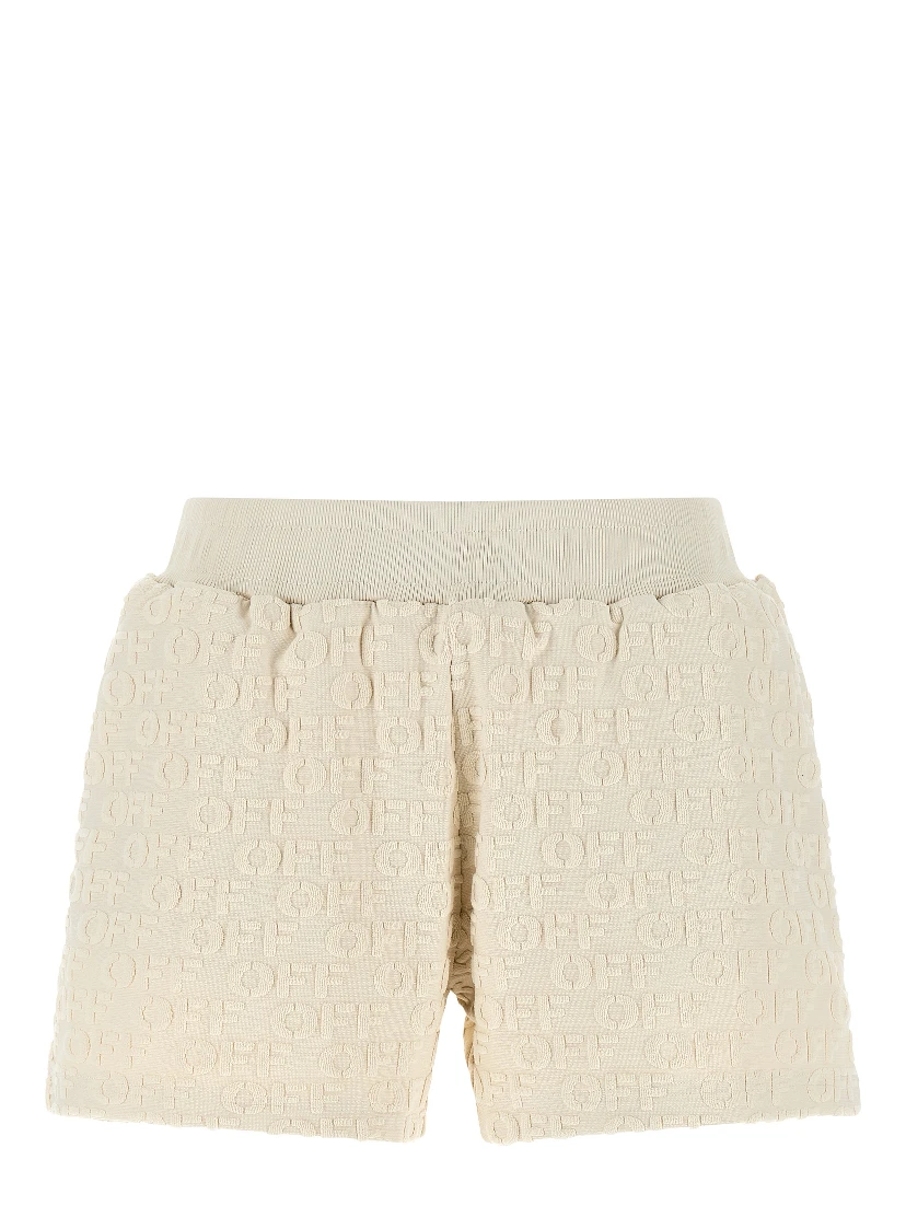 Beige Cotton Bermuda Shorts