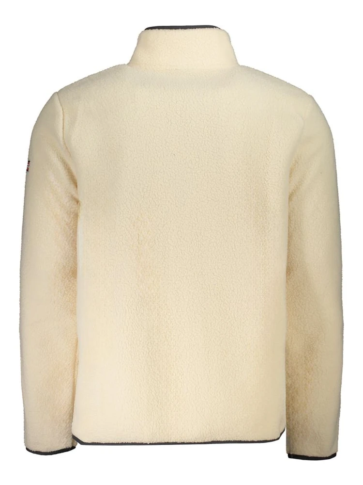 Beige Polyester Men Sweater with Multiple Pockets alternative