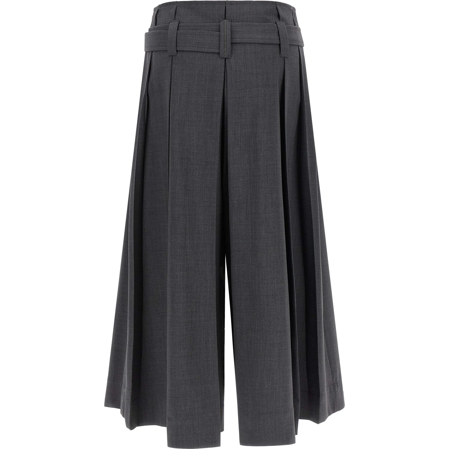 Gray Virgin Wool Bermuda Shorts