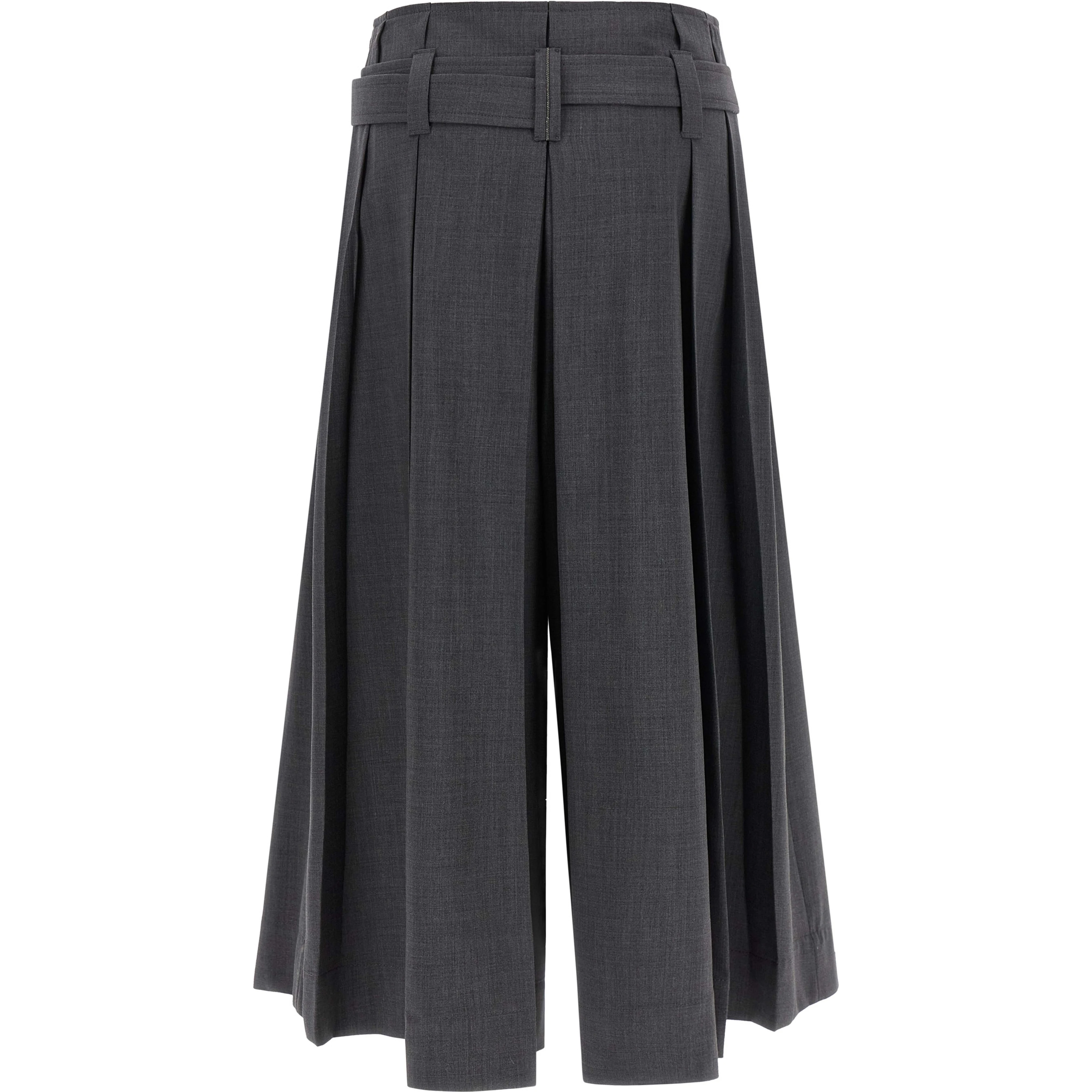 Gray Virgin Wool Bermuda Shorts