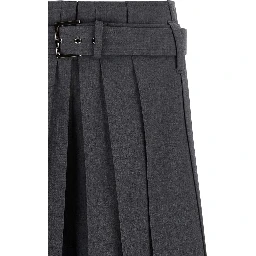 Gray Virgin Wool Bermuda Shorts