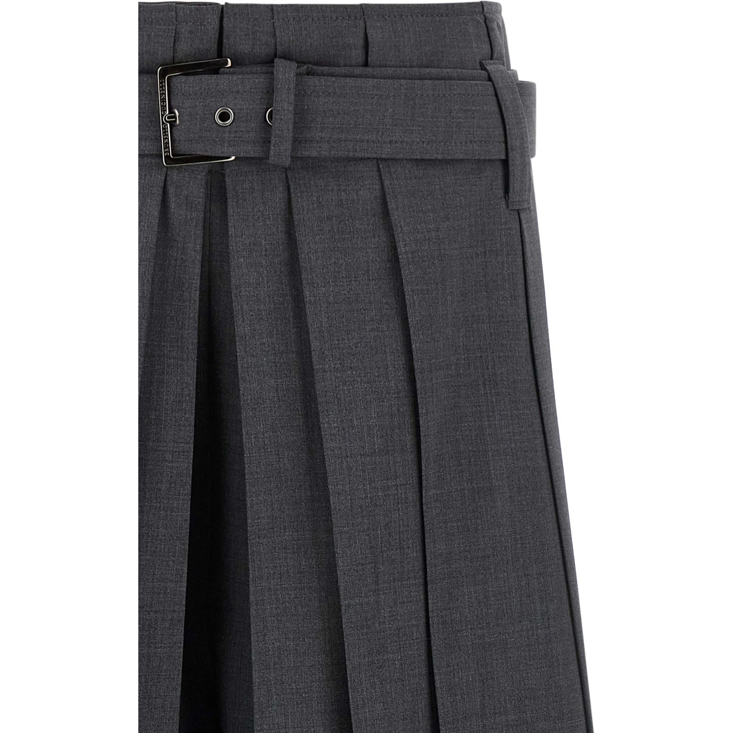 Gray Virgin Wool Bermuda Shorts
