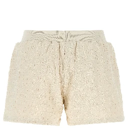 Beige Cotton Bermuda Shorts