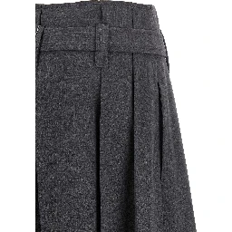 Gray Virgin Wool Bermuda Shorts