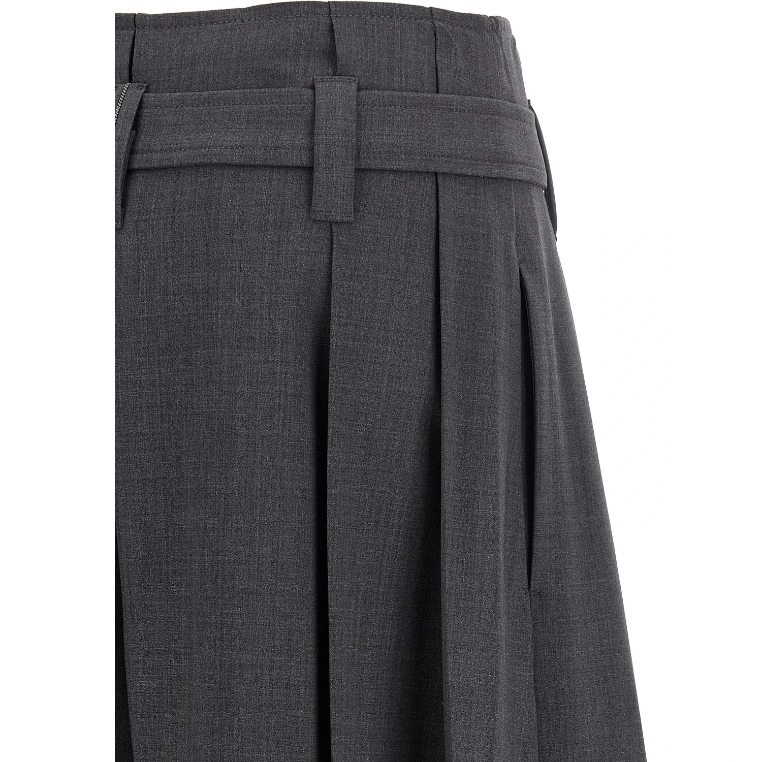 Gray Virgin Wool Bermuda Shorts