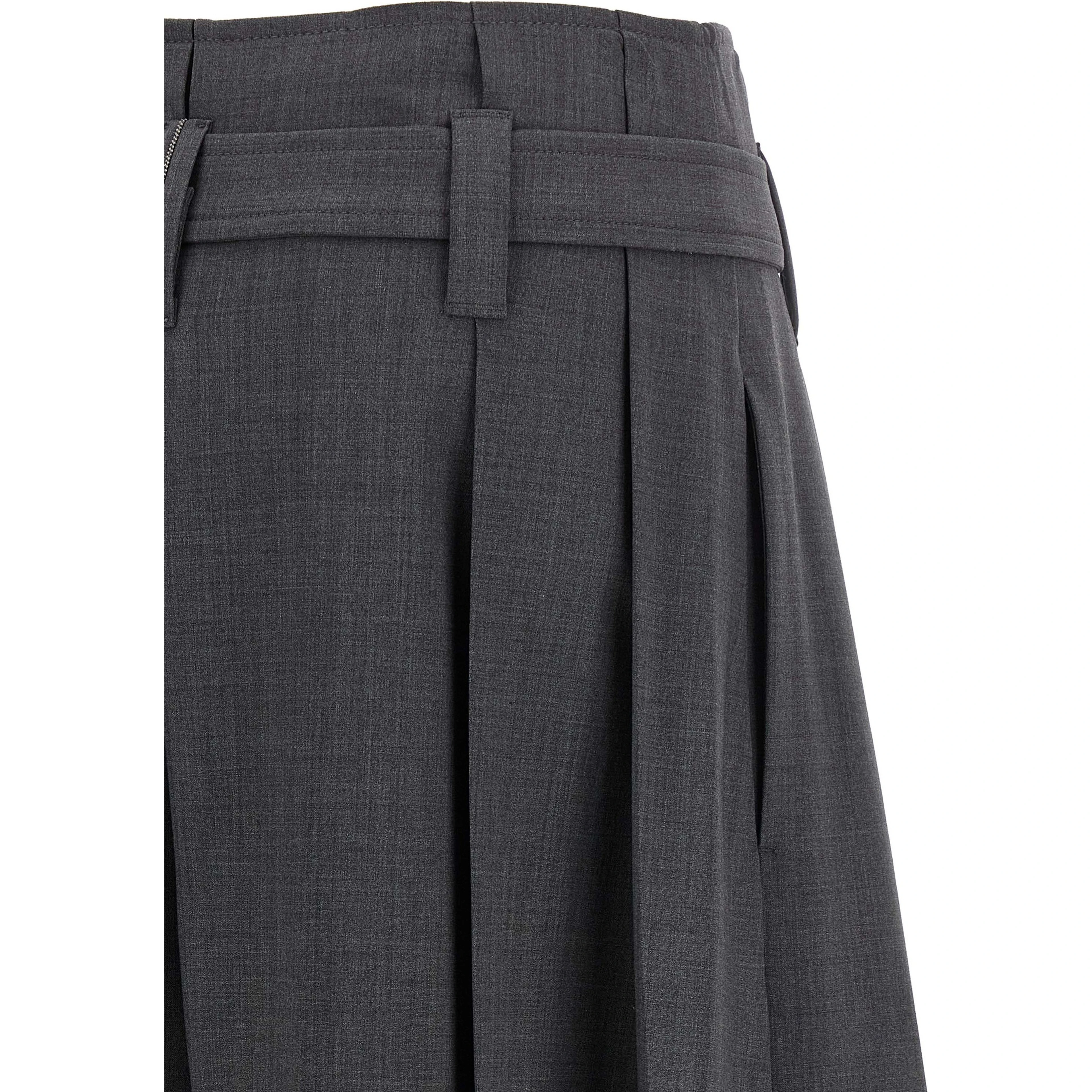 Gray Virgin Wool Bermuda Shorts