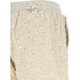 Beige Cotton Bermuda Shorts