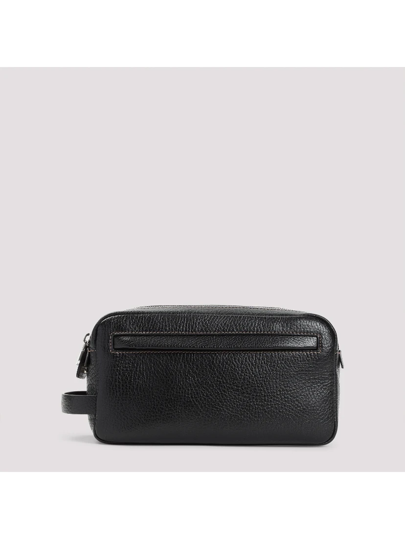 Brunello Cucinelli Grained Leather Beauty Case