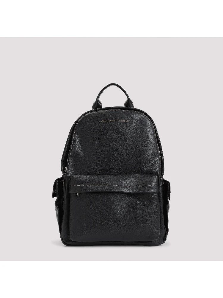 Brunello Cucinelli Grained Leather Backpack