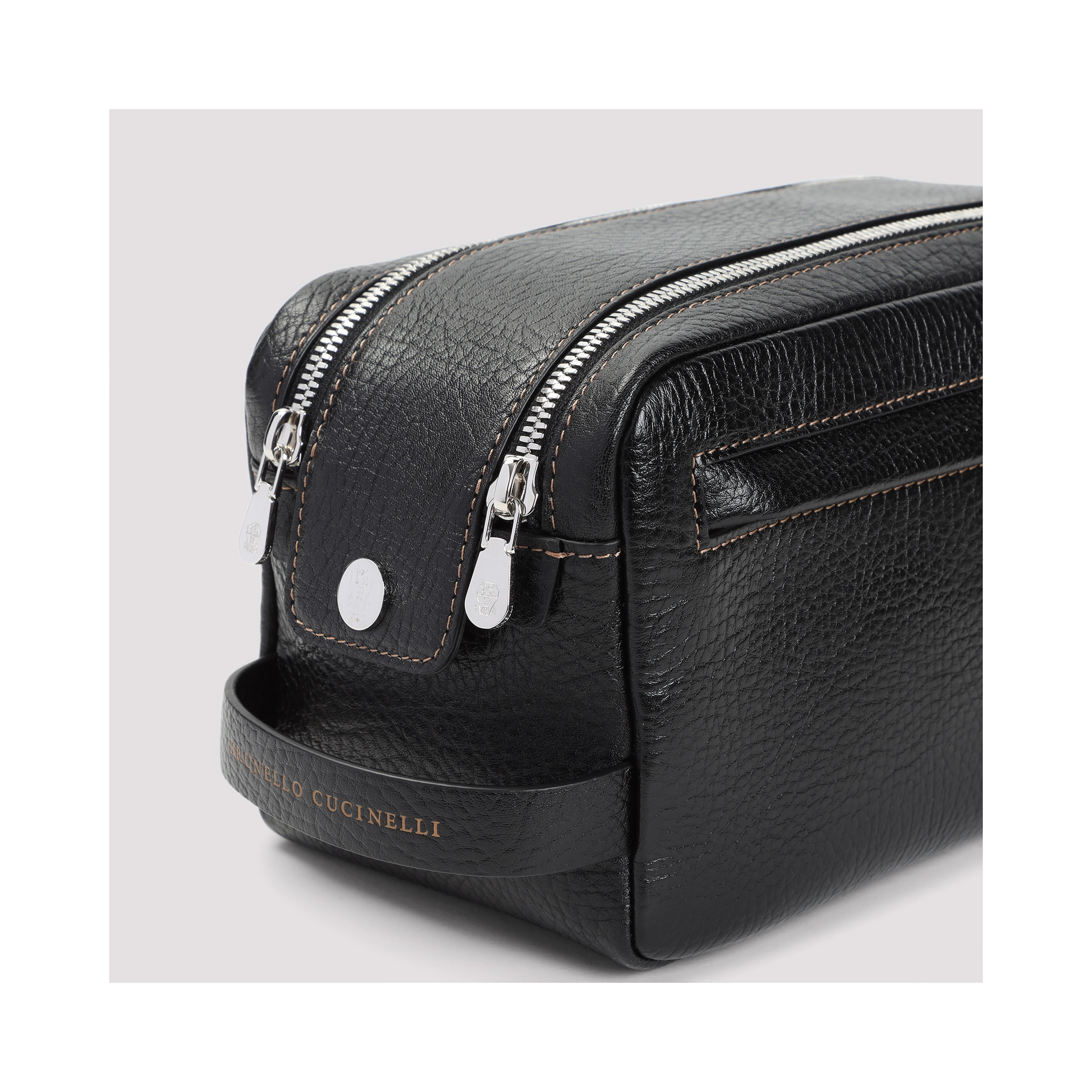 Brunello Cucinelli Grained Leather Beauty Case