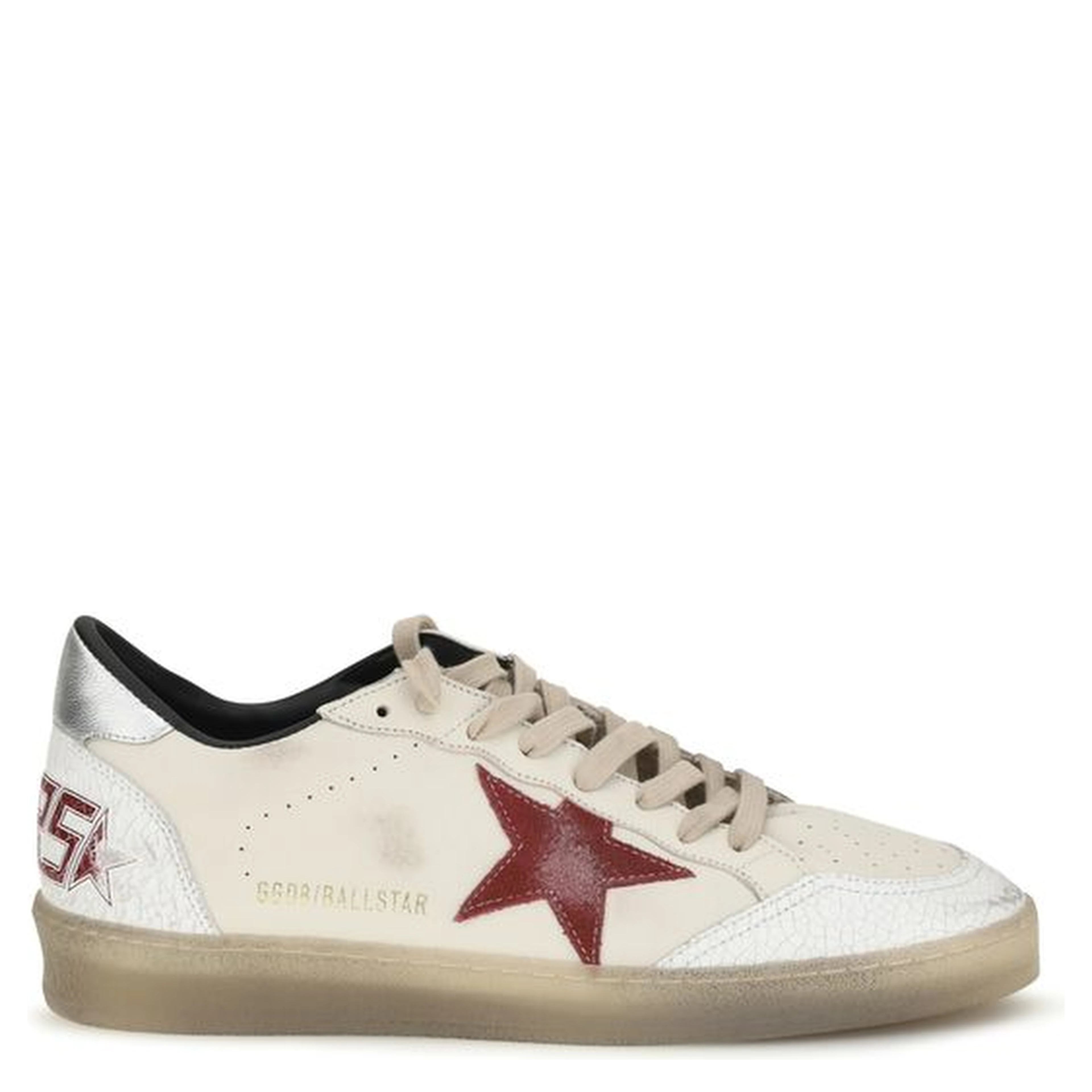 White Calf Leather Bos Taurus Low Top Sneakers