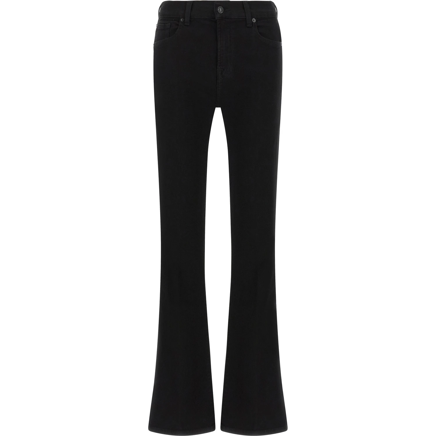 Black Cotton Bootcut Jeans