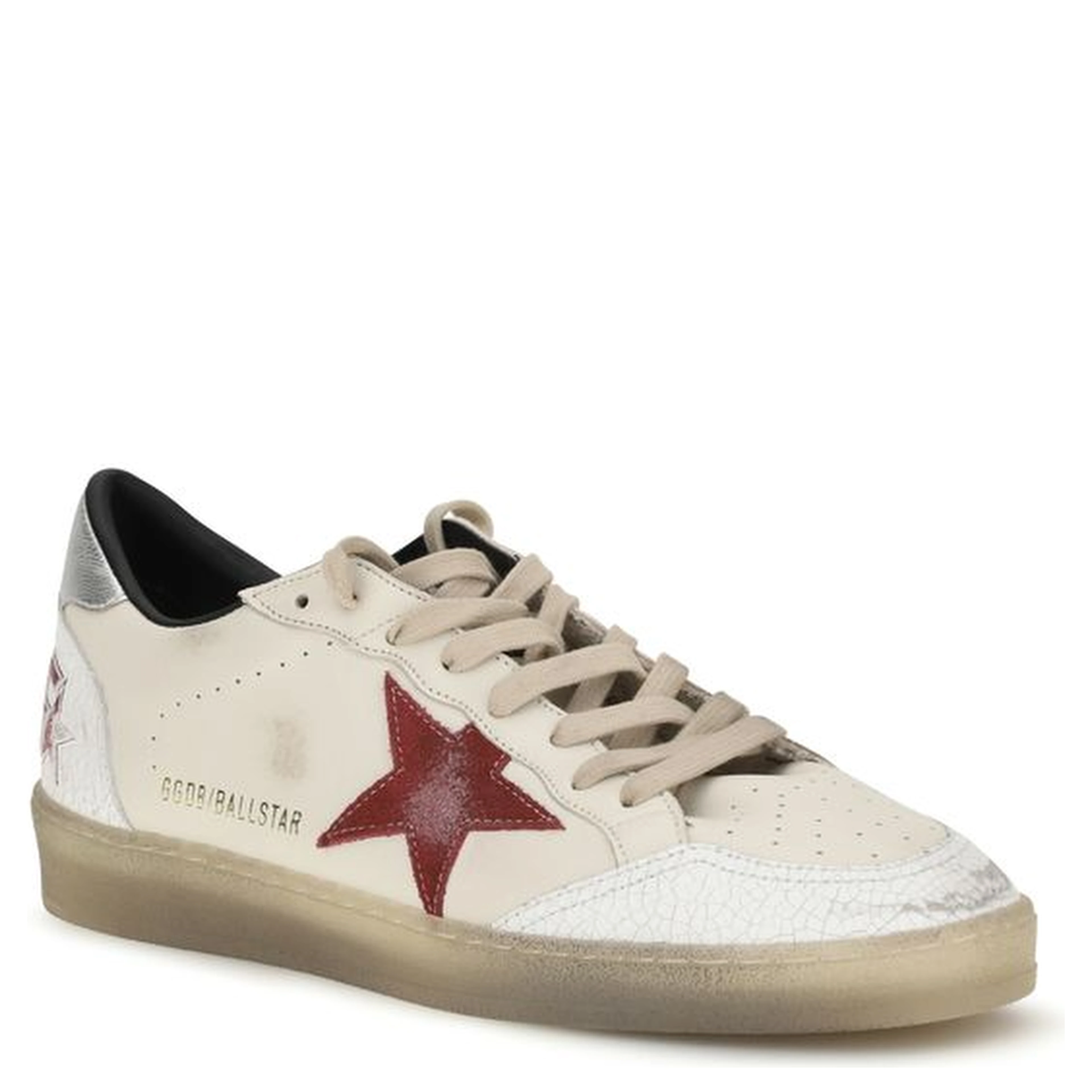 White Calf Leather Bos Taurus Low Top Sneakers