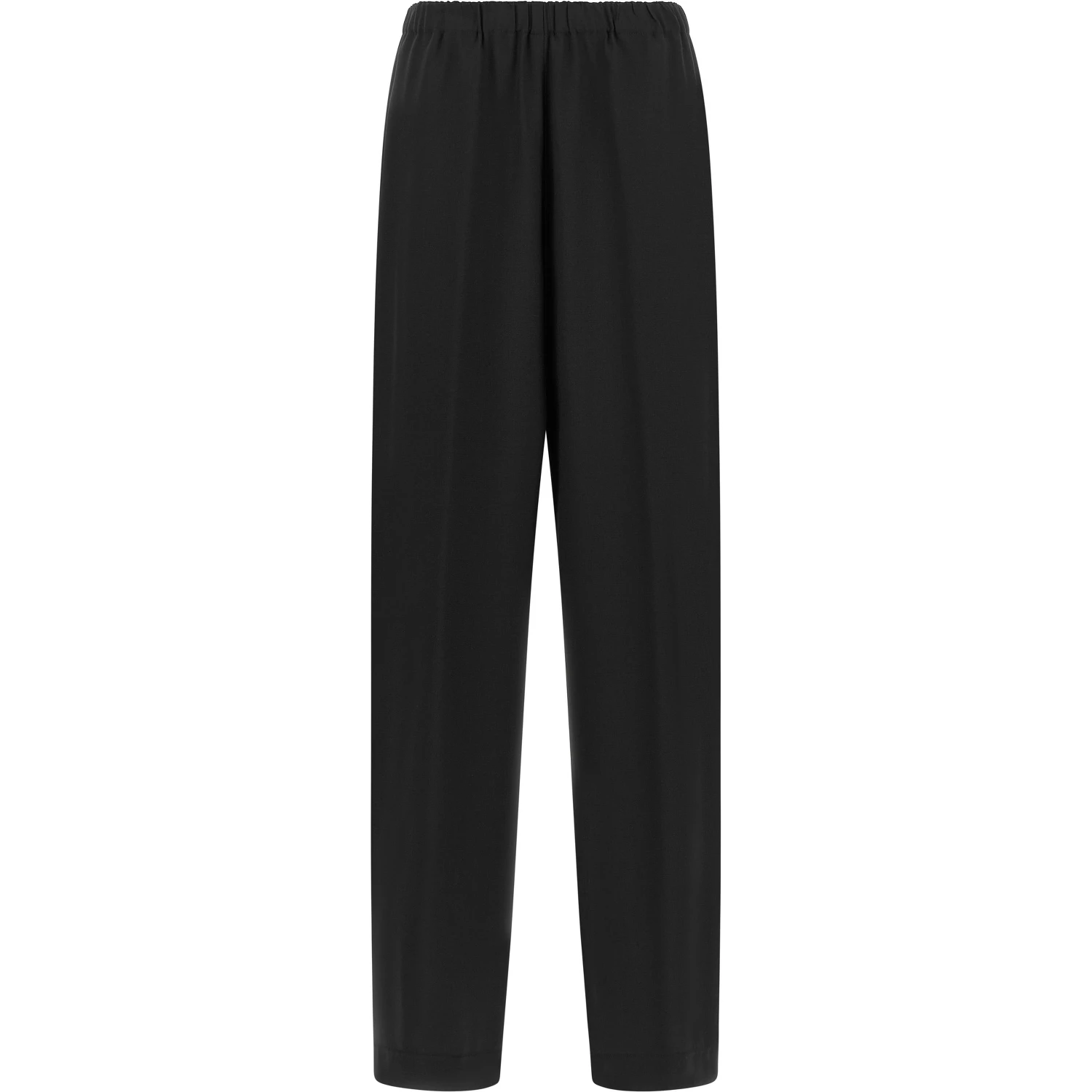 Black Virgin Wool Casual Pants