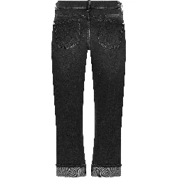 Black Cotton Relaxed Fit Jeans