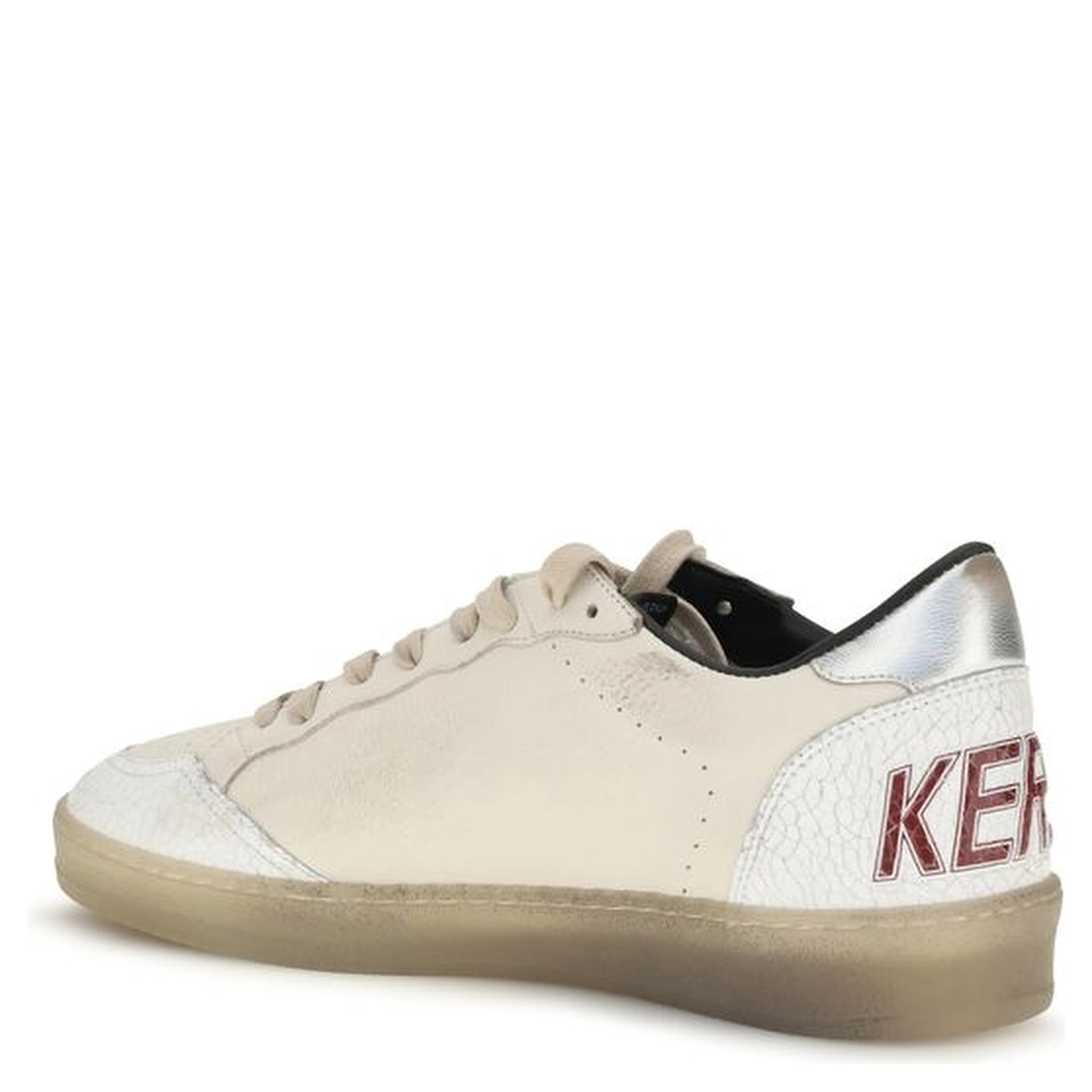 White Calf Leather Bos Taurus Low Top Sneakers