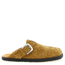Brown Calfskin Mules