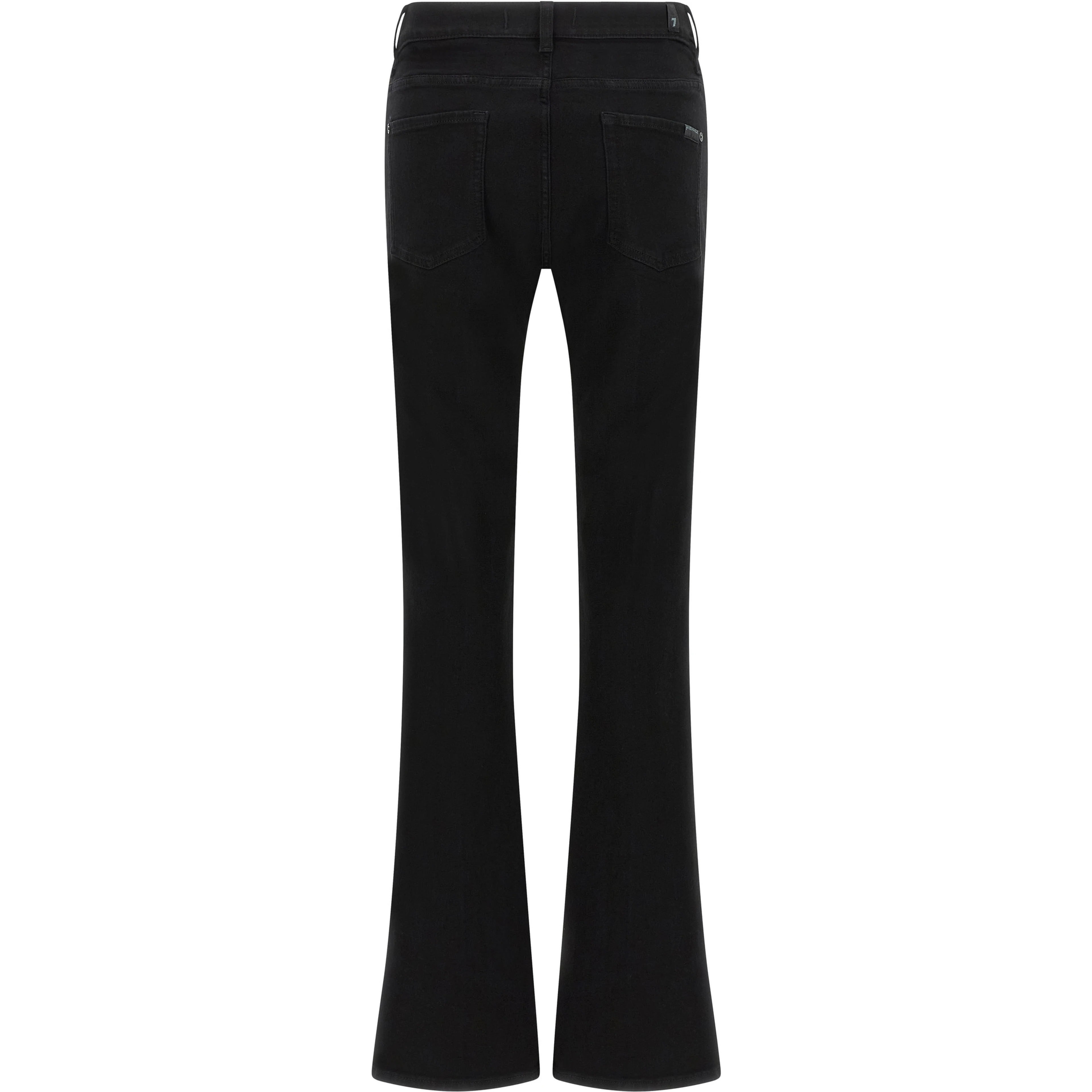 Black Cotton Bootcut Jeans
