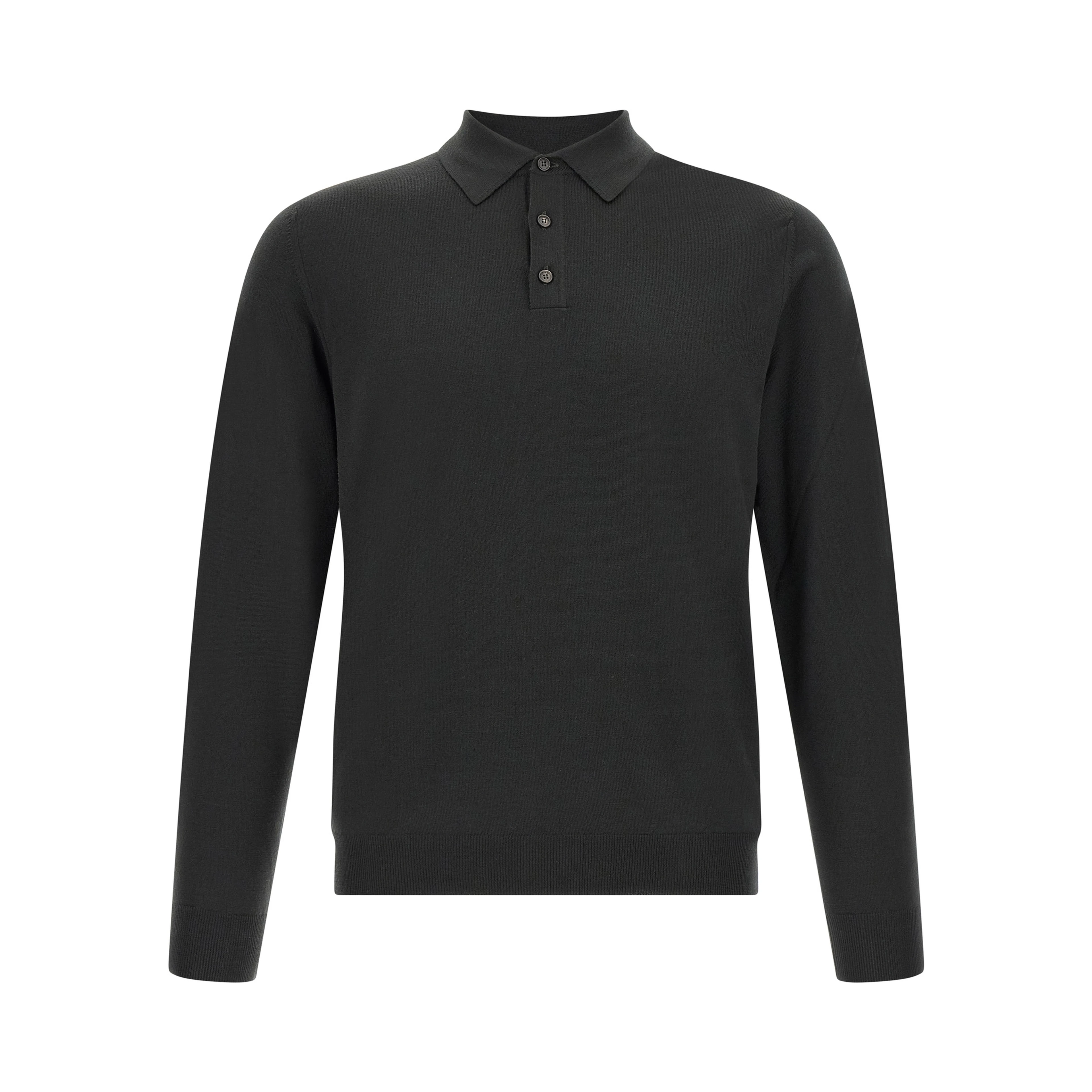 Bicolor Virgin Wool Polo Shirt