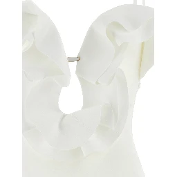 White Polyamide One-Piece Swimsuit