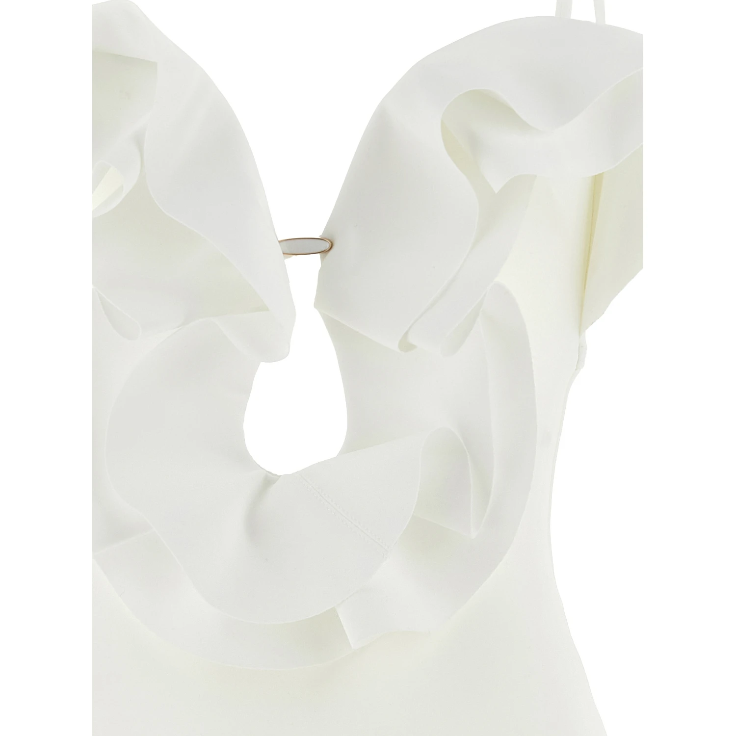 White Polyamide One-Piece Swimsuit