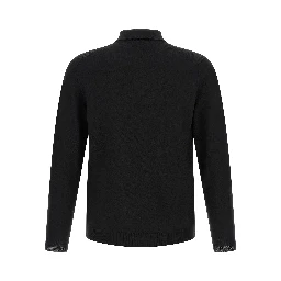 Black Virgin Wool Polo Shirt