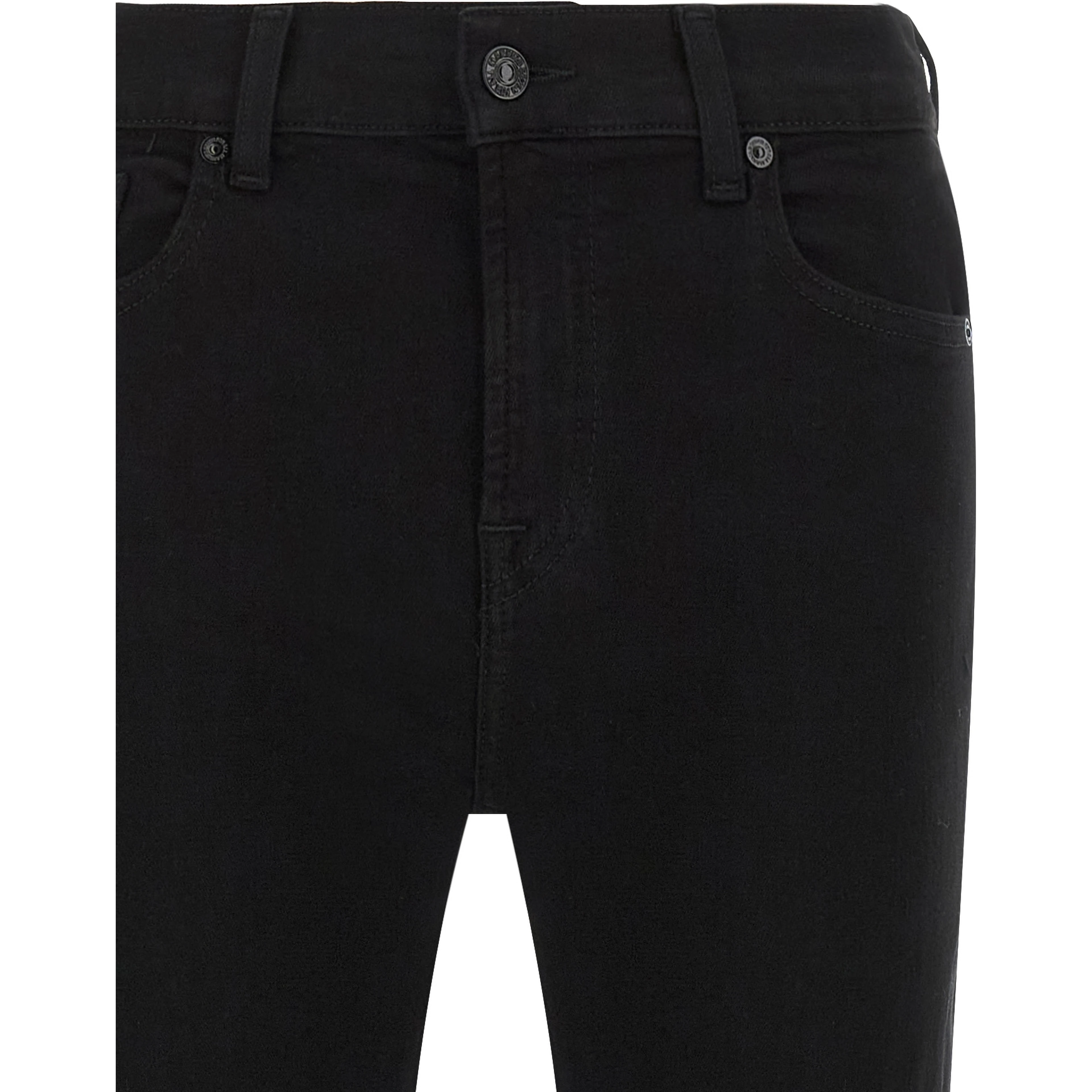 Black Cotton Bootcut Jeans