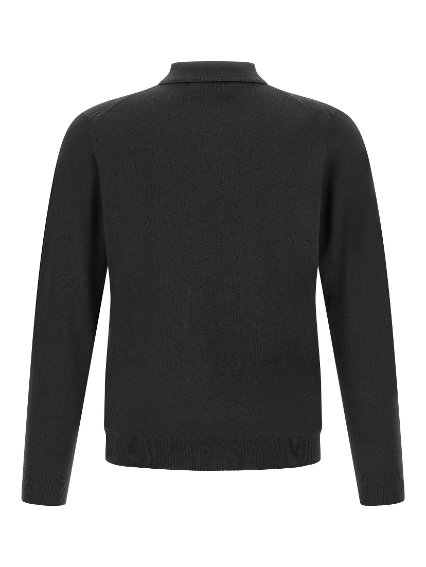 Bicolor Virgin Wool Polo Shirt