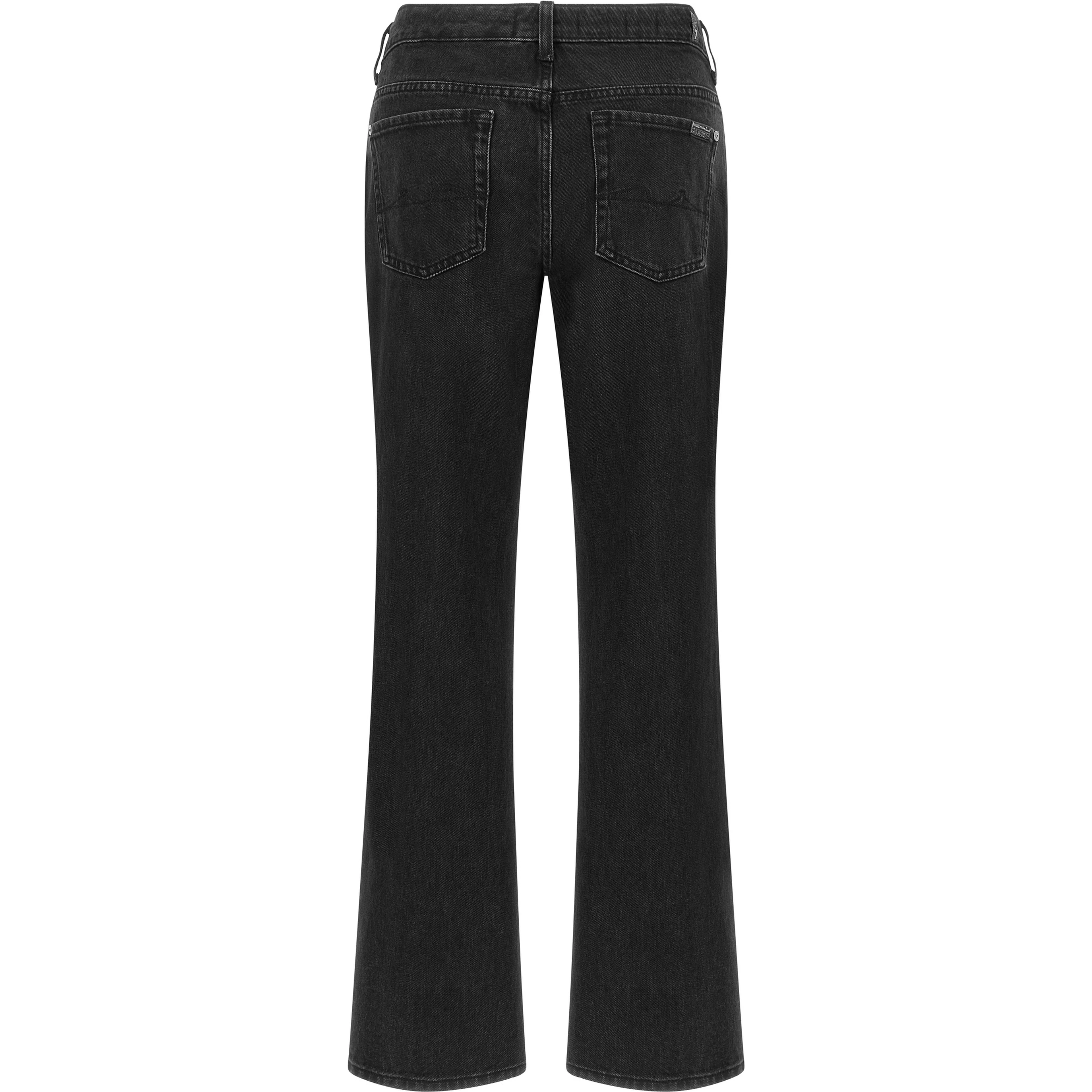 Black Cotton Flared Jeans