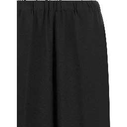 Black Virgin Wool Casual Pants