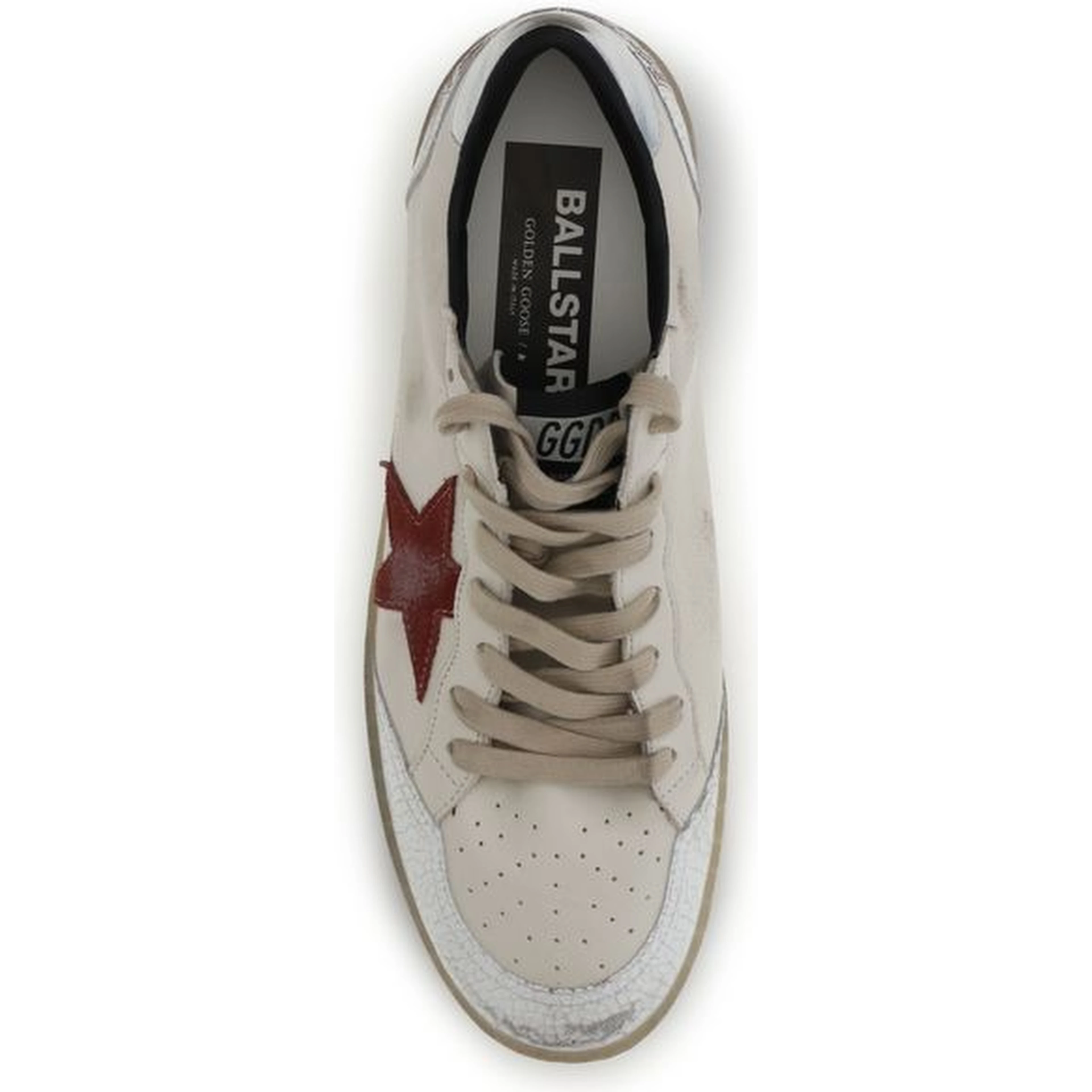 White Calf Leather Bos Taurus Low Top Sneakers
