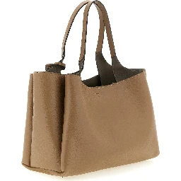 Brown Calfskin Tote Bag