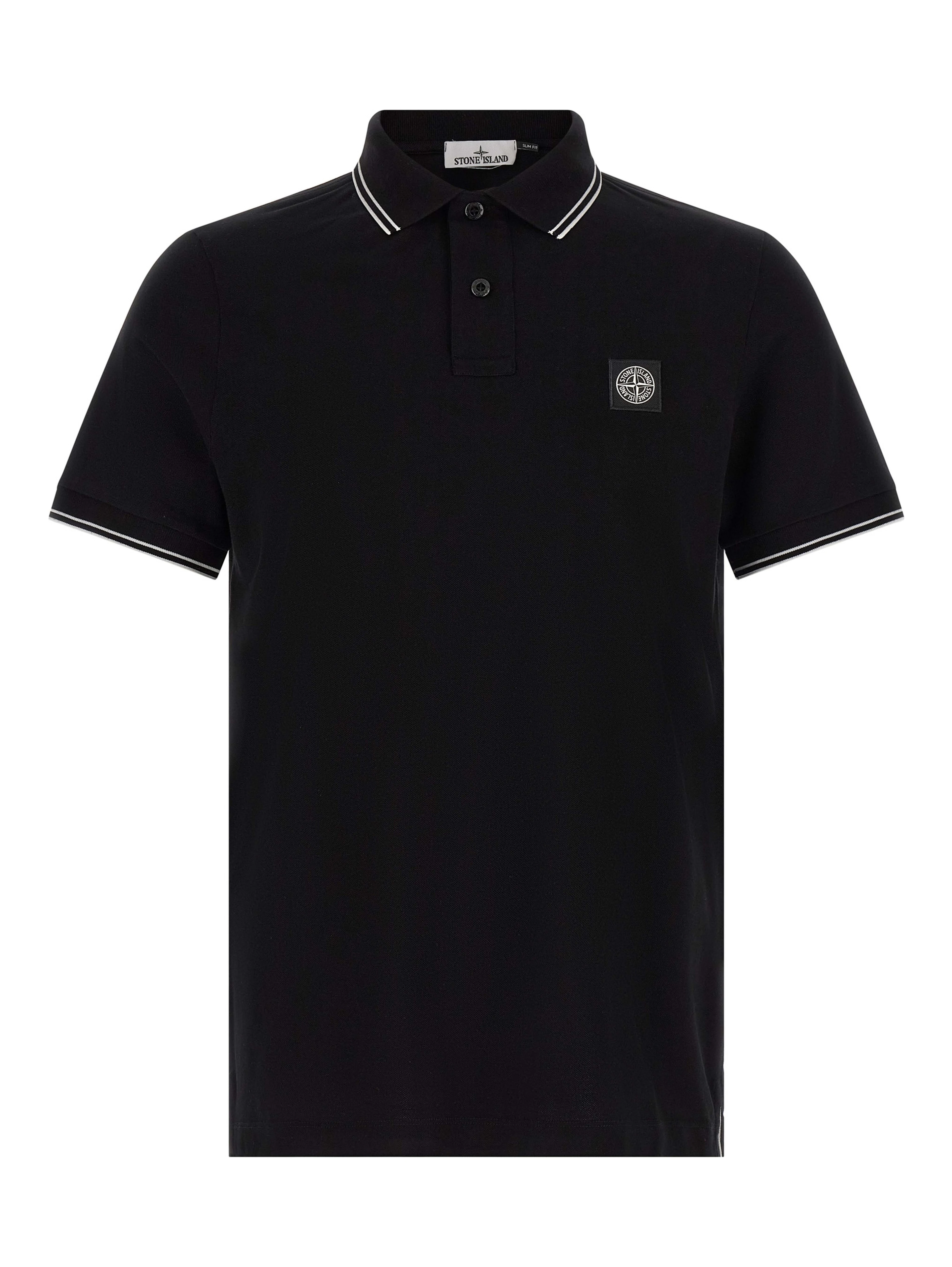 Black Cotton Polo Shirt