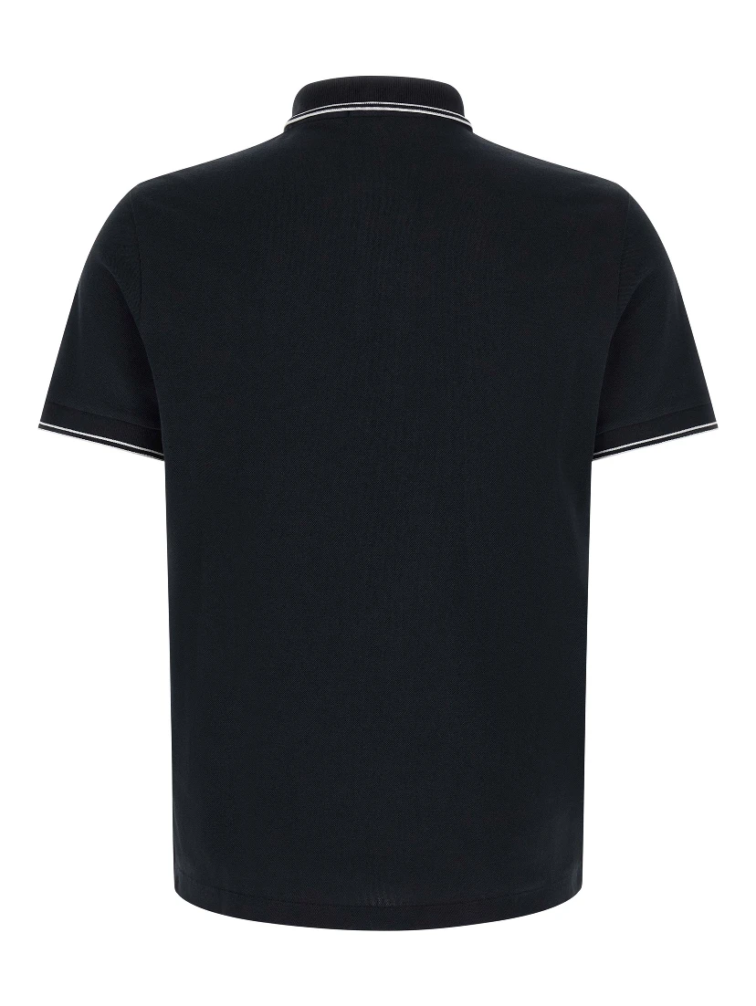 Blue Cotton Polo Shirt