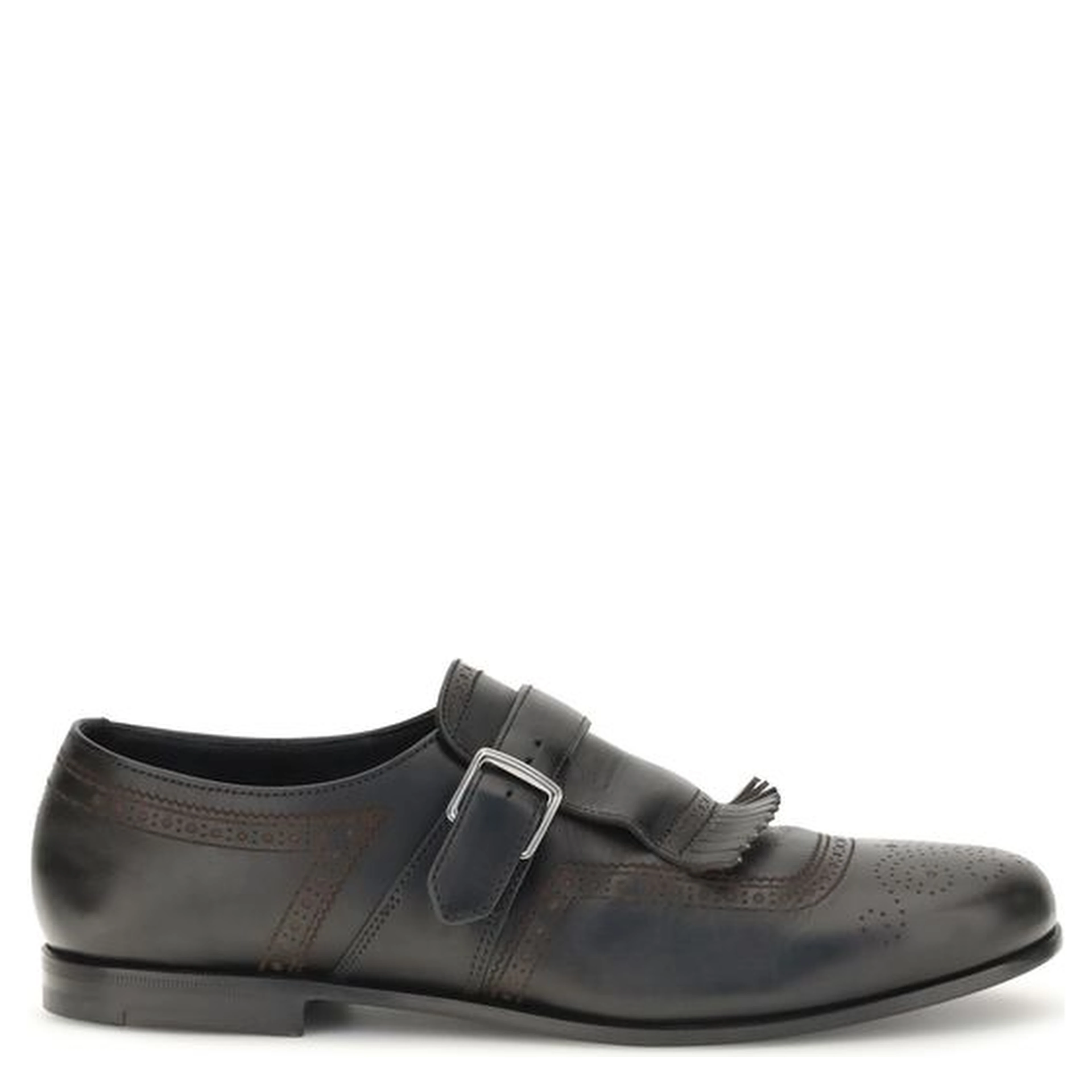Black Calf Leather Bos Taurus Slip-On Loafers