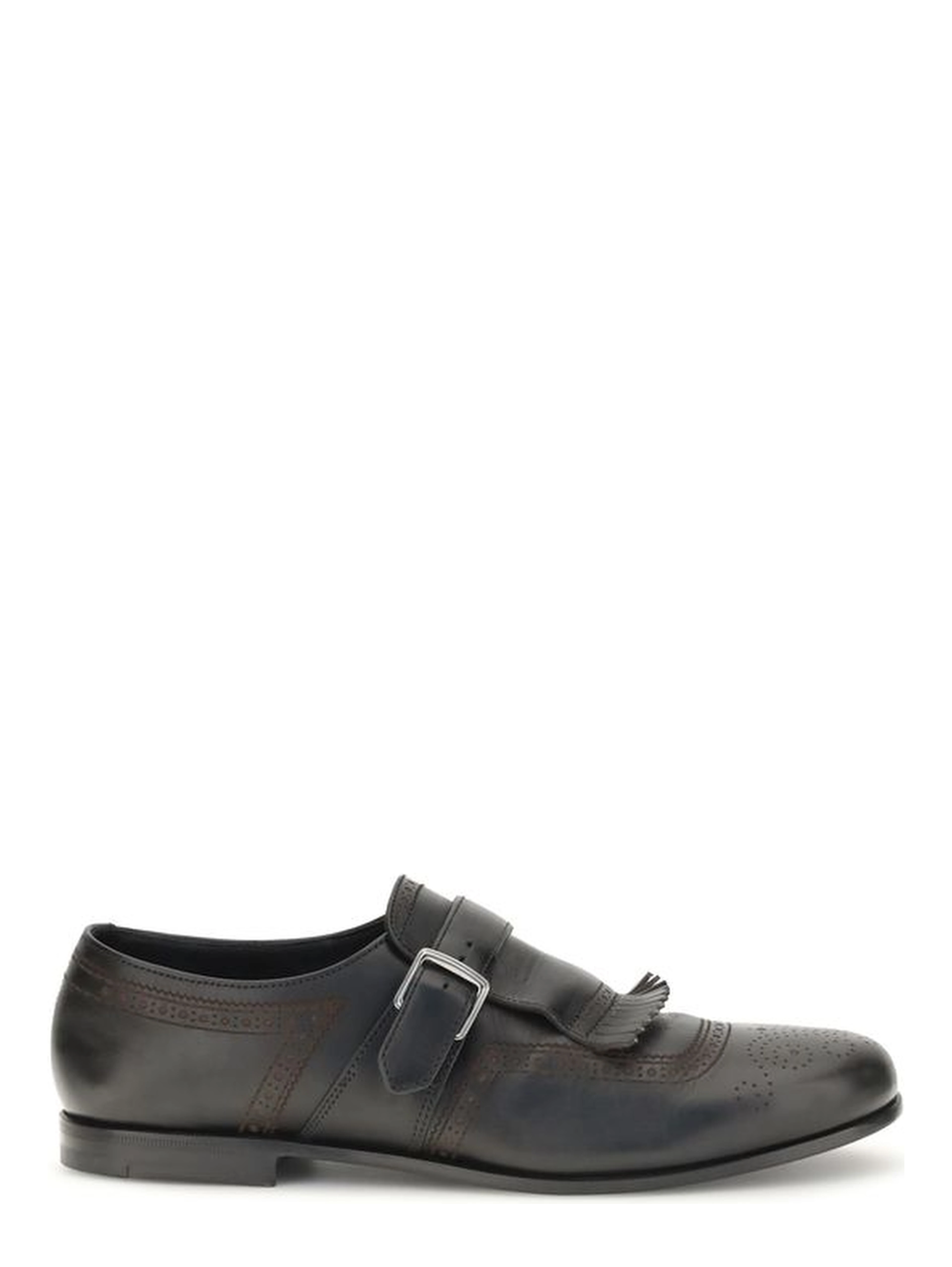 Black Calf Leather Bos Taurus Slip-On Loafers