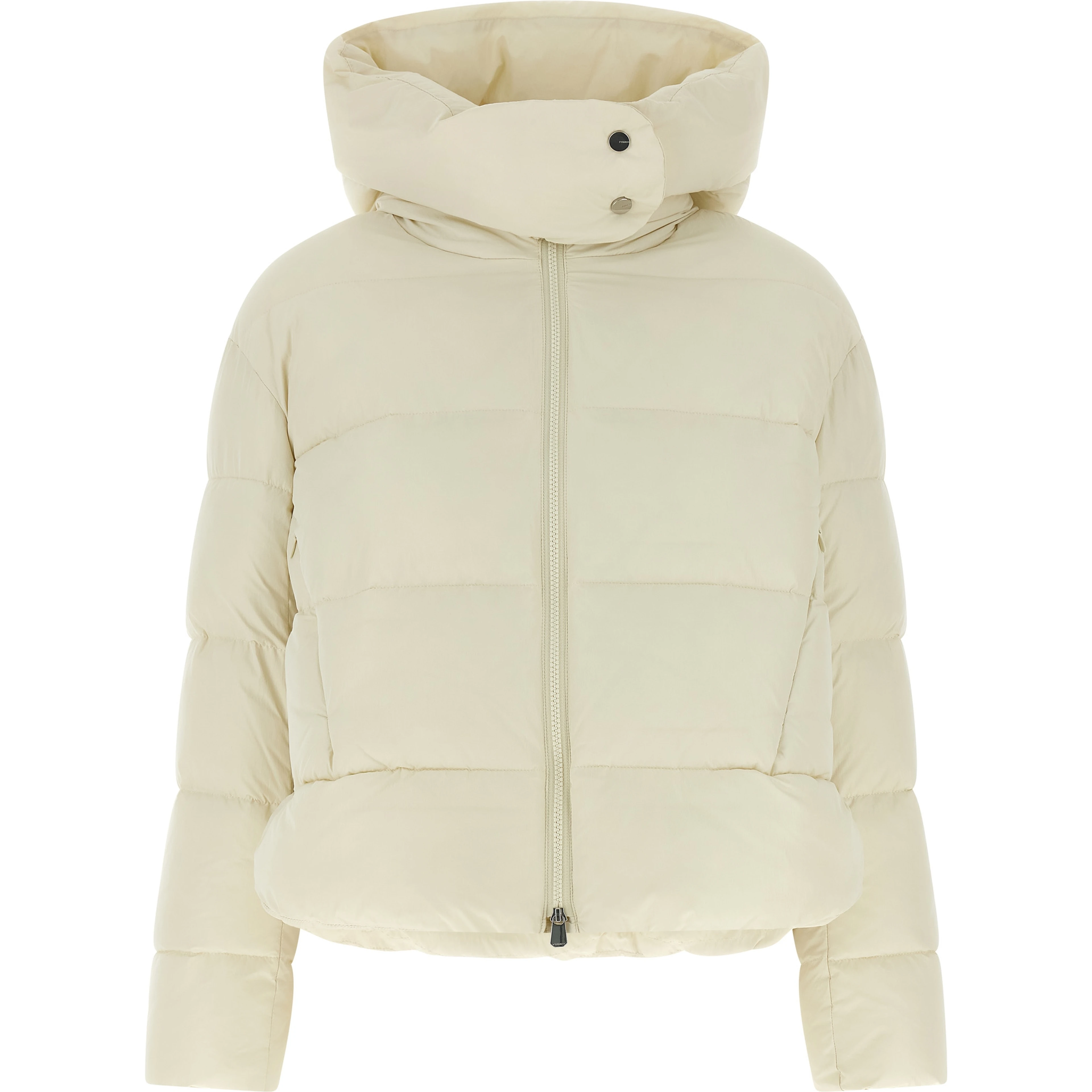 Beige Polyamide Full-Length Jacket